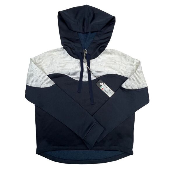 New Twisty Parallel Universe Unisex Women Pullover Navy White Hoodie US Small - Picture 4 of 11